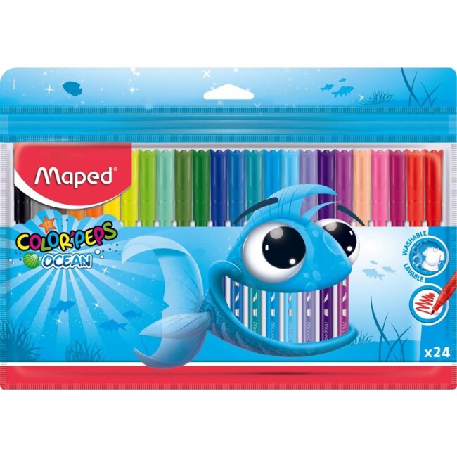MAPED COLOR PEPS OCEAN KEÇELİ BOYA KALEMİ 24 lü - MAPED