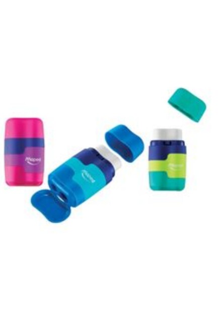 MAPED CONNECT ÇİFT DELİKLİ RENKLİ SİLGİLİ KALEMTIRAŞ - MAPED