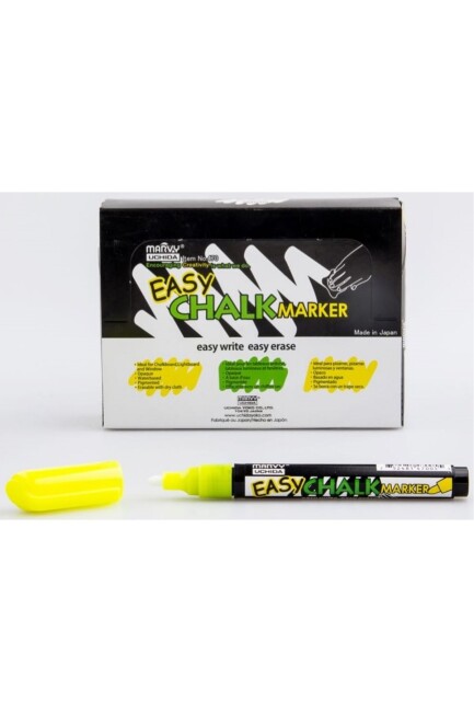 MARVY 470 SIVI TEBEŞİR KALEMİ FOSFORLU YELLOW - MARVY
