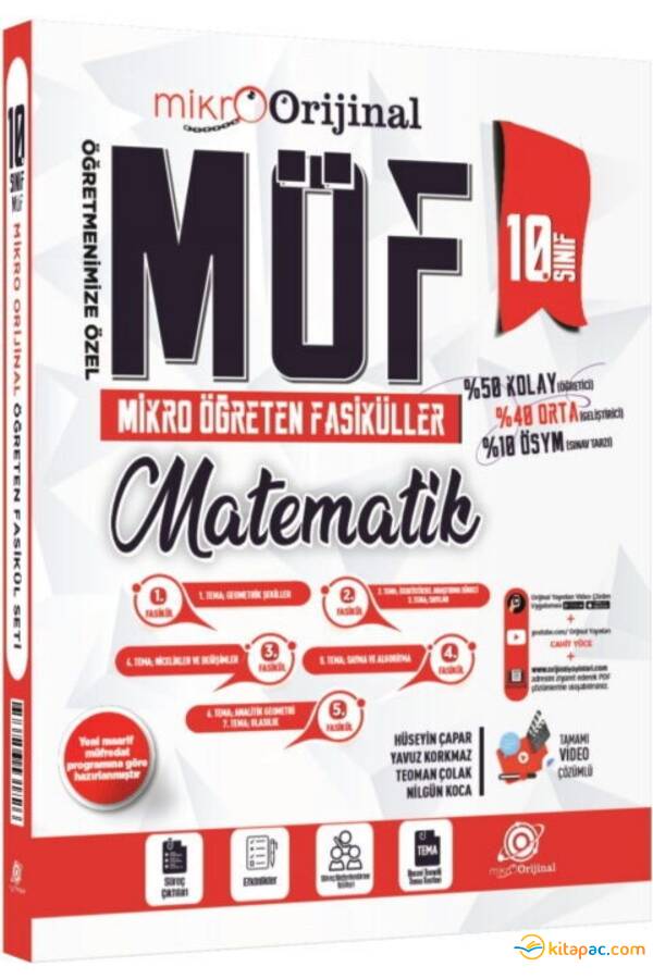 ORİJİNAL MİKRO 10.SINIF MATEMATİK SETİ MÖF MİKRO ÖĞRETEN FASİKÜLLER - 1