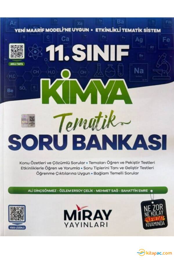 MİRAY 11.SINIF KİMYA TEMATİK SORU BANKASI - 1