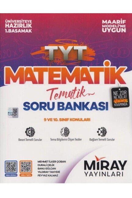 MİRAY TYT MATEMATİK SORU BANKASI MAARİF MODEL TEMATİK - MİRAY YAYINLARI