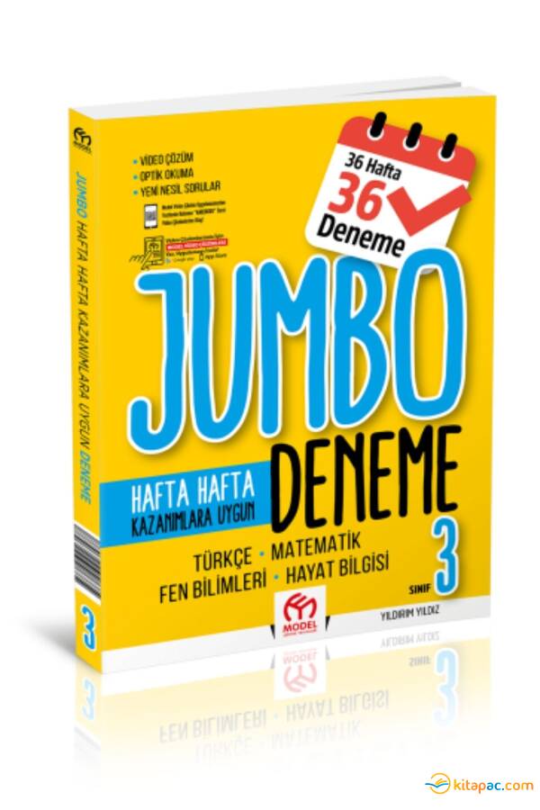 MODEL 3.Sınıf JUMBO 36 HAFTA TÜM DERSLER DENEME - 1
