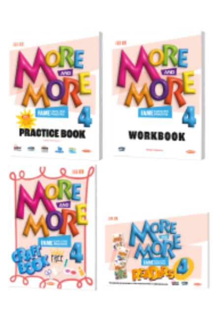 MORE & MORE 4.SINIF PRACTICE BOOK + WORKBOOK + READERS + CRAFT BOOK (4 LÜ SET) - MORE MORE