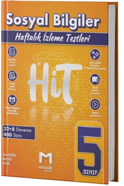 MOZAİK 5.Sınıf SOSYAL BİLGİLER HİT 40 DENEME - MOZAİK YAYINLARI