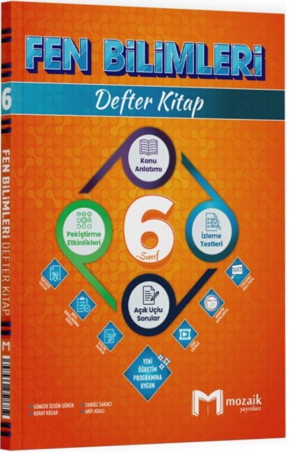 MOZAİK 6.Sınıf FEN BİLİMLERİ DEFTER KİTAP - MOZAİK YAYINLARI