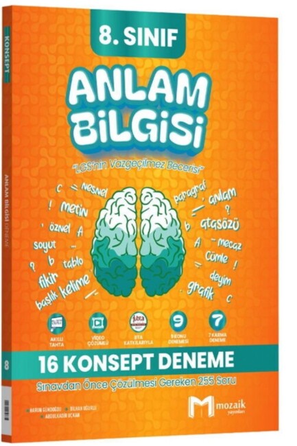 MOZAİK 8.SINIF ANLAM BİLGİSİ 16 LI KONSEPT DENEME - MOZAİK YAYINLARI