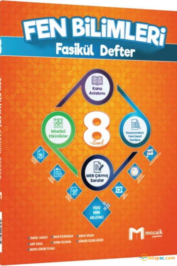 MOZAİK 8.SINIF FEN BİLİMLERİ FASİKÜL DEFTER - 1