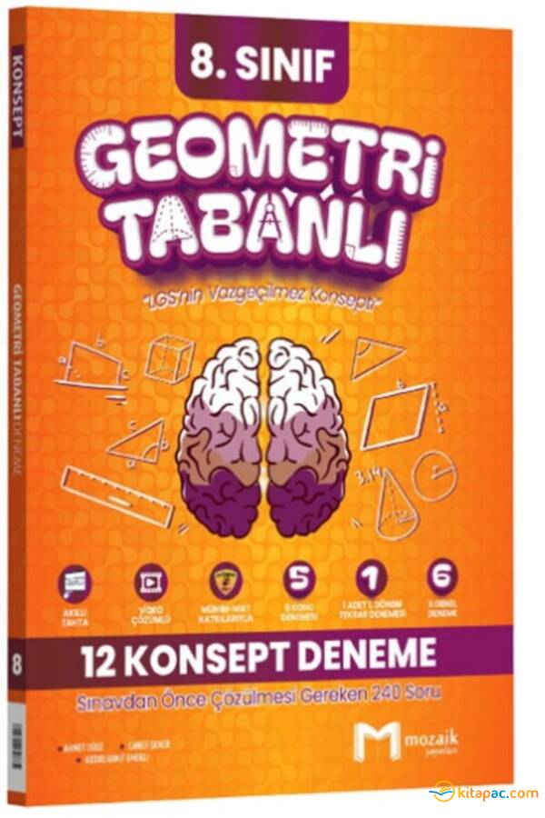 MOZAİK 8.SINIF GEOMETRİ TABANLI 12 KONSEPT DENEME - 1