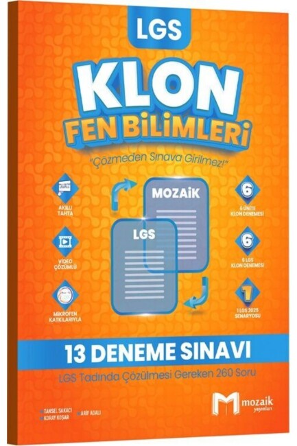 MOZAİK 8.Sınıf LGS FEN BİLİMLERİ KLON 13 lü Deneme - MOZAİK YAYINLARI