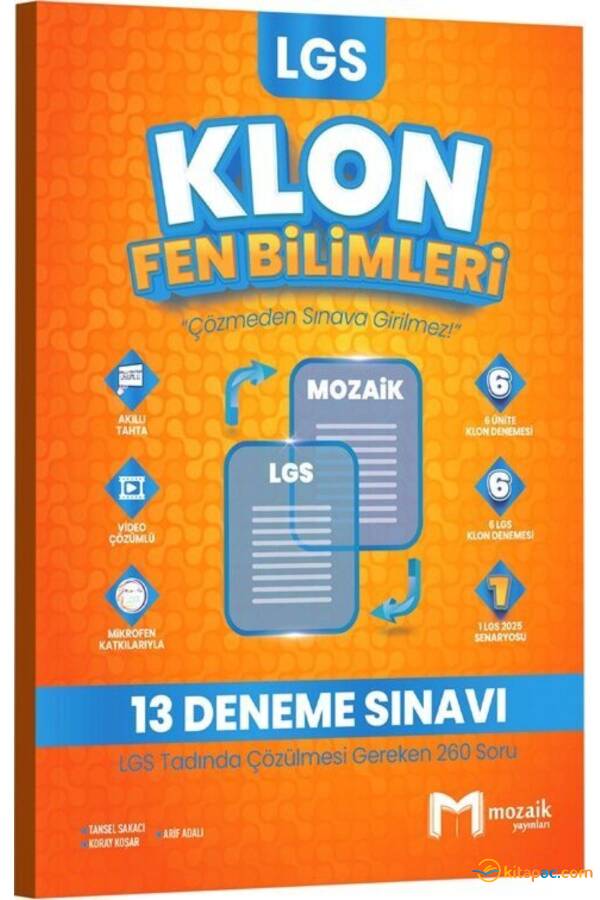 MOZAİK 8.SINIF LGS FEN BİLİMLERİ KLON 13 LÜ DENEME - 1