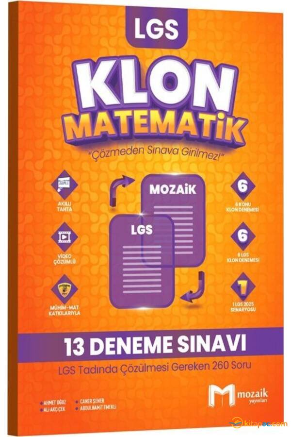 MOZAİK 8.SINIF LGS MATEMATİK KLON 13 LÜ DENEME - 1