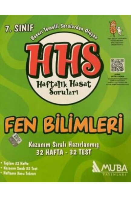MUBA 7.Sınıf FEN BİLİMLERİ HHS HAFTALIK HASAT SORULARI - MUBA YAYINLARI