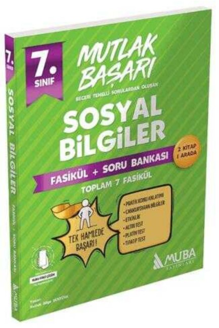 MUBA 7.Sınıf MUTLAK BAŞARI SOSYAL BİLGİLER Fasiküller + Soru Bankası - MUBA YAYINLARI