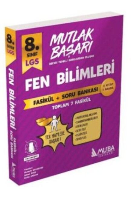MUBA 8.Sınıf MUTLAK BAŞARI FEN BİLİMLERİ Fasikül + Soru Bankası - MUBA YAYINLARI