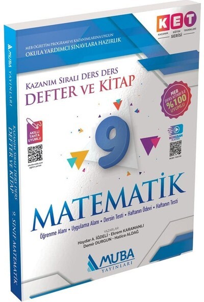 MUBA 9.Sınıf KET Serisi MATEMATİK Defter Ve Kitap - MUBA YAYINLARI