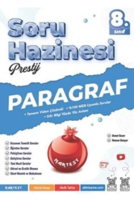 NARTEST 8.SINIF PRESTİJ PARAGRAF SORU BANKASI - NARTEST YAYINLARI