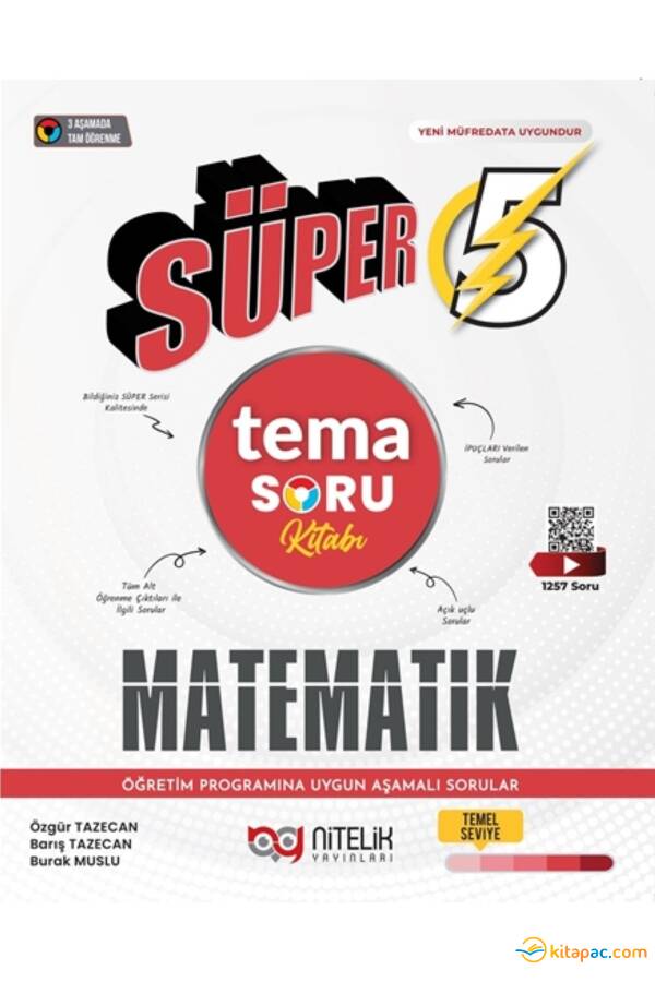 NİTELİK 5.Sınıf SÜPER MATEMATİK TEMA Soru Bankası - 1