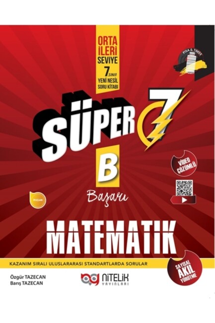 NİTELİK 7.SINIF SÜPER MATEMATİK Soru Kitabı - B - NİTELİK YAYINLARI