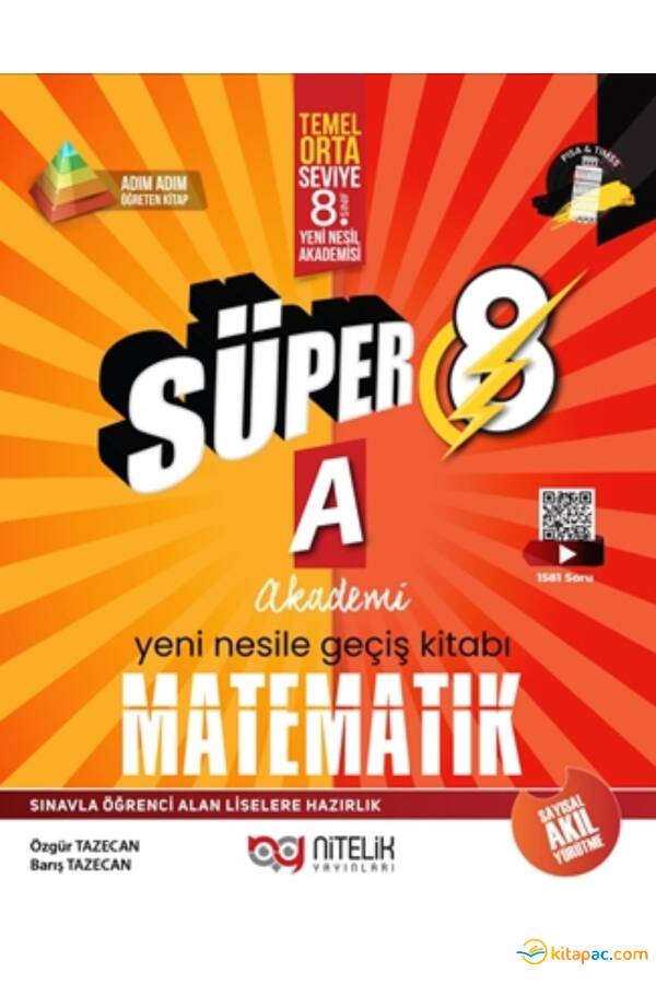 NİTELİK 8.Sınıf SÜPER MATEMATİK YENİ NESİLE GEÇİŞ KİTABI - A - 1