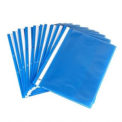 NOKİ CEPLİ PLASTİK TELLİ DOSYA - MAVİ - NOKİ