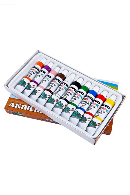 NOVA COLOR 10 Renk 18gr.AKRİLİK BOYA - NOVA COLOR