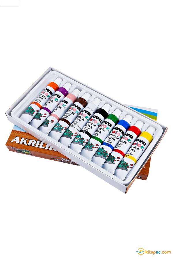 NOVA COLOR 10 Renk 18gr.AKRİLİK BOYA - 1