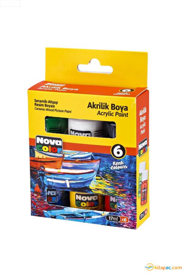 NOVA COLOR 17 ML 6 RENK AKRİLİK BOYA - 1