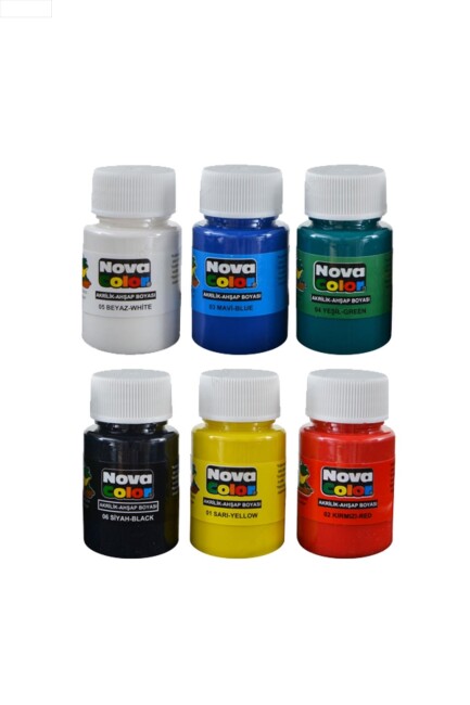 NOVA COLOR 30CC 6'LI AKRİLİK BOYA - NOVA COLOR