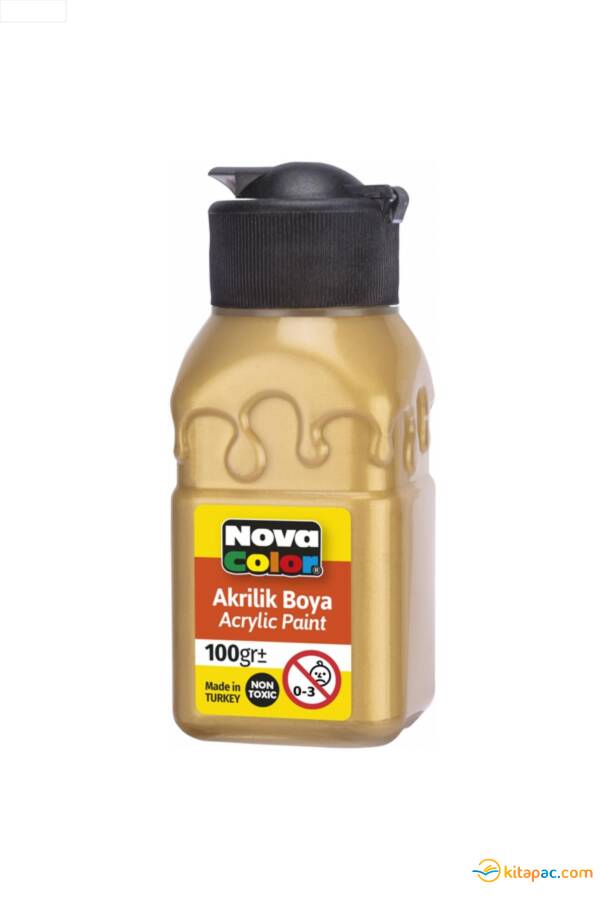 NOVA COLOR AKRİLİK BOYA ŞİŞE ALTIN 100 CC - 1