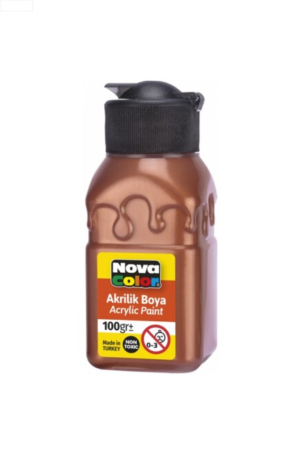 NOVA COLOR AKRİLİK BOYA ŞİŞE BAKIR 100 CC - NOVA COLOR