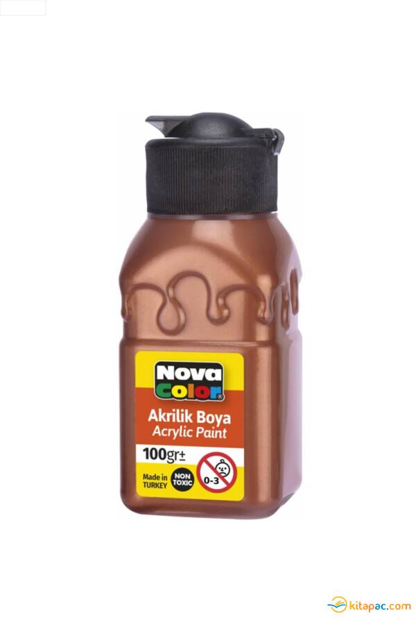 NOVA COLOR AKRİLİK BOYA ŞİŞE BAKIR 100 CC - 1