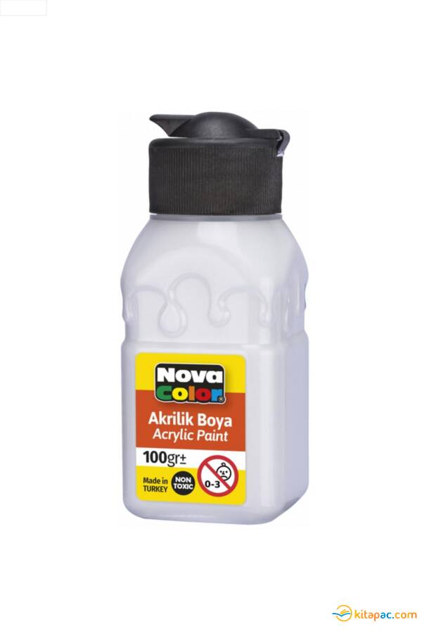 NOVA COLOR AKRİLİK BOYA ŞİŞE BEYAZ 100 CC - 1