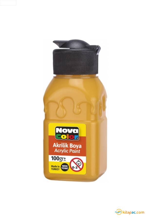 NOVA COLOR AKRİLİK BOYA ŞİŞE GÜNEŞ SARISI 100 CC - 1