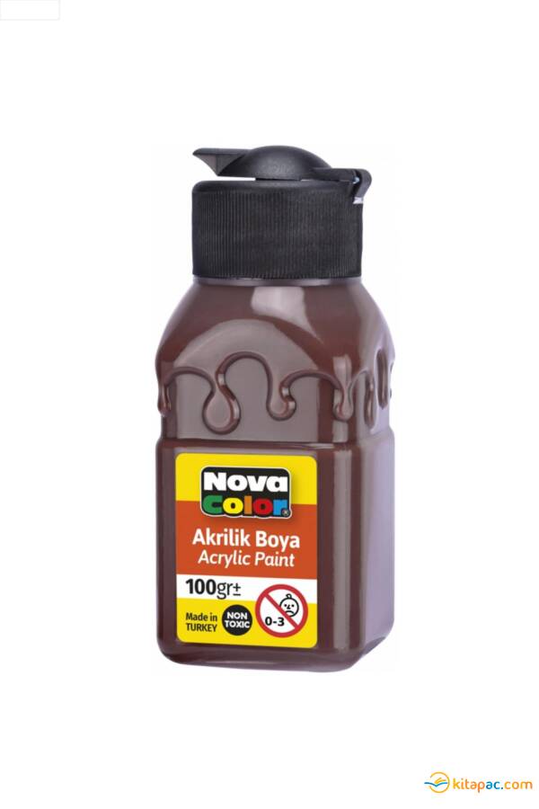 NOVA COLOR AKRİLİK BOYA ŞİŞE KAHVE 100 CC - 1