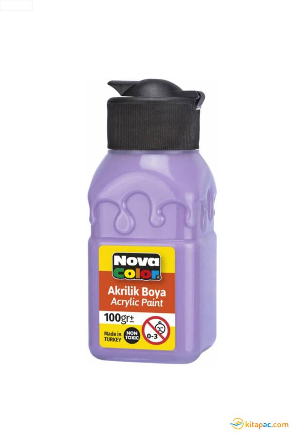 NOVA COLOR AKRİLİK BOYA ŞİŞE LİLA 100 CC - 1
