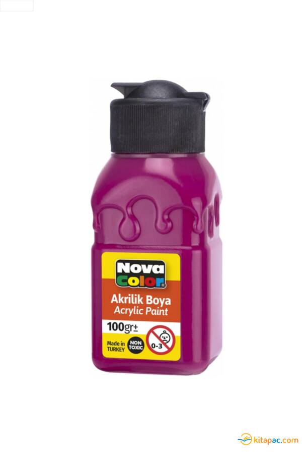 NOVA COLOR AKRİLİK BOYA ŞİŞE MAGENTA KIRMIZI 100 CC - 1