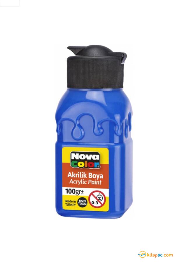 NOVA COLOR AKRİLİK BOYA ŞİŞE MAVİ 100 CC - 1