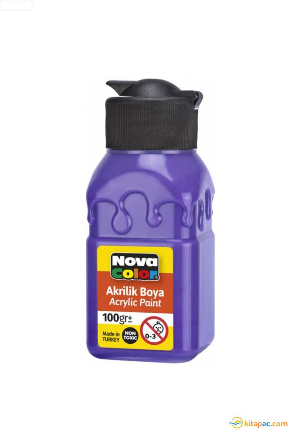 NOVA COLOR AKRİLİK BOYA ŞİŞE MOR 100 CC - 1