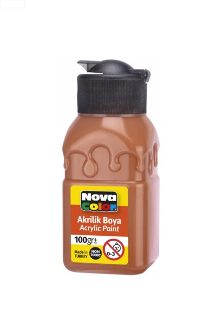 NOVA COLOR AKRİLİK BOYA ŞİŞE TERRAKOTA 100 CC - NOVA COLOR