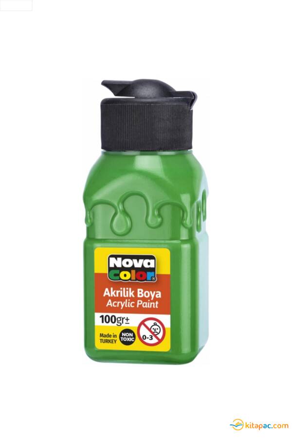 NOVA COLOR AKRİLİK BOYA ŞİŞE YEŞİL 100 CC - 1