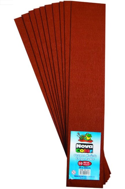 NOVA COLOR 50x200 KRAPON KAĞIDI - KAHVERENGİ - NOVA COLOR