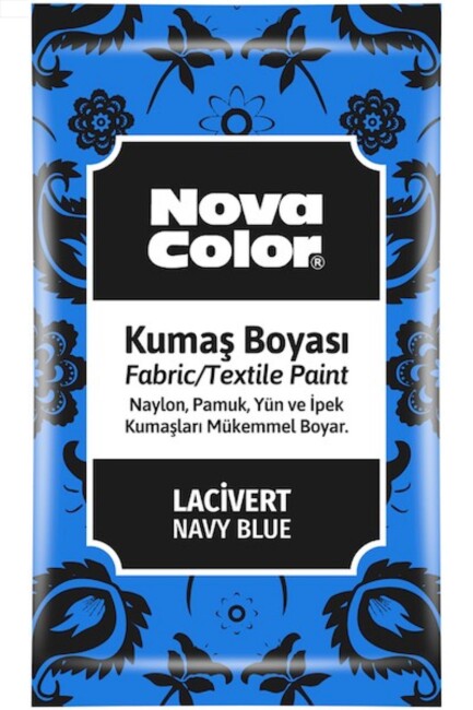 NOVA COLOR KUMAŞ BOYASI TOZ 12 gr Lacivert - NOVA COLOR