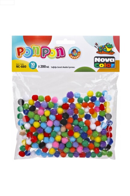 NOVA COLOR PONPON 10 mm (200 lü) - NOVA COLOR