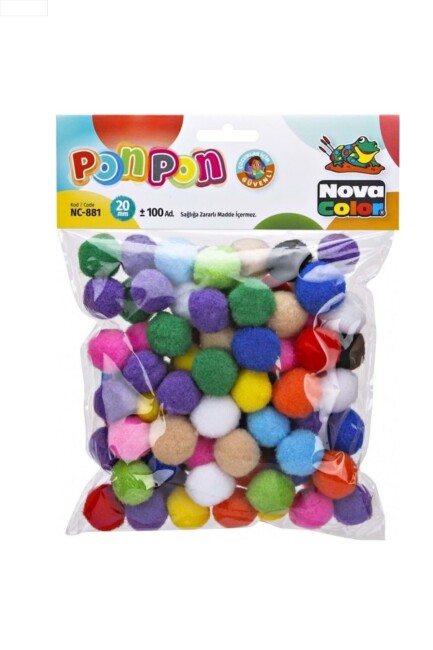 NOVA COLOR PONPON 20 mm (100 lü) - NOVA COLOR