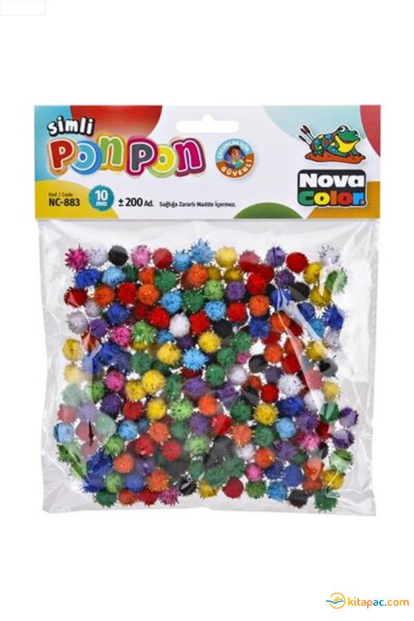 NOVA COLOR PONPON SİMLİ 10 mm (200 lü) - 1