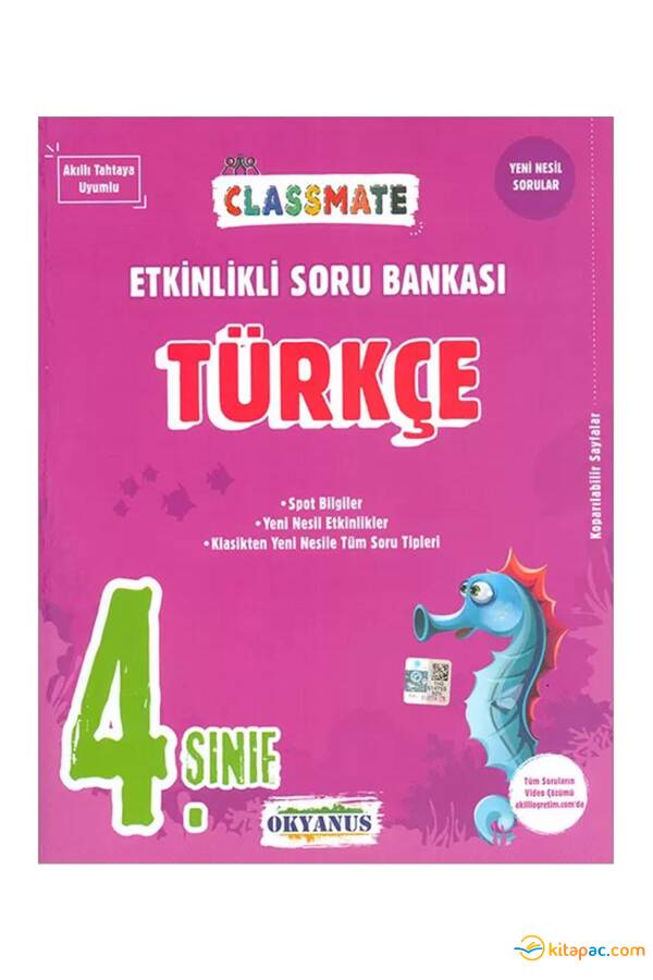 OKYANUS 4.Sınıf CLASSMATE TÜRKÇE Etkinlikli Soru Bankası - 1