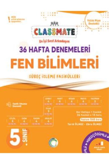 OKYANUS 5.Sınıf CLASSMATE FEN BİLİMLERİ 36 Hafta DENEMELERİ - OKYANUS YAYINLARI