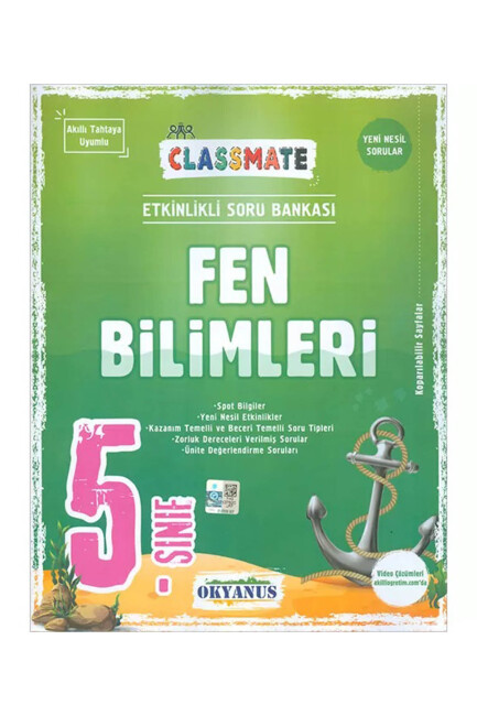 OKYANUS 5.Sınıf CLASSMATE FEN BİLİMLERİ Soru Bankası - OKYANUS YAYINLARI