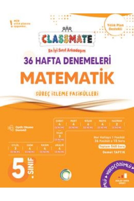 OKYANUS 5.Sınıf CLASSMATE MATEMATİK 36 Hafta DENEMELERİ - OKYANUS YAYINLARI